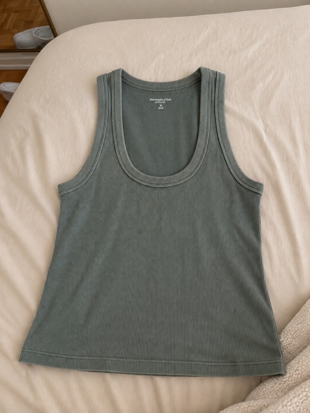 Abercrombie & Fitch Ribbed Tank Top - Sage